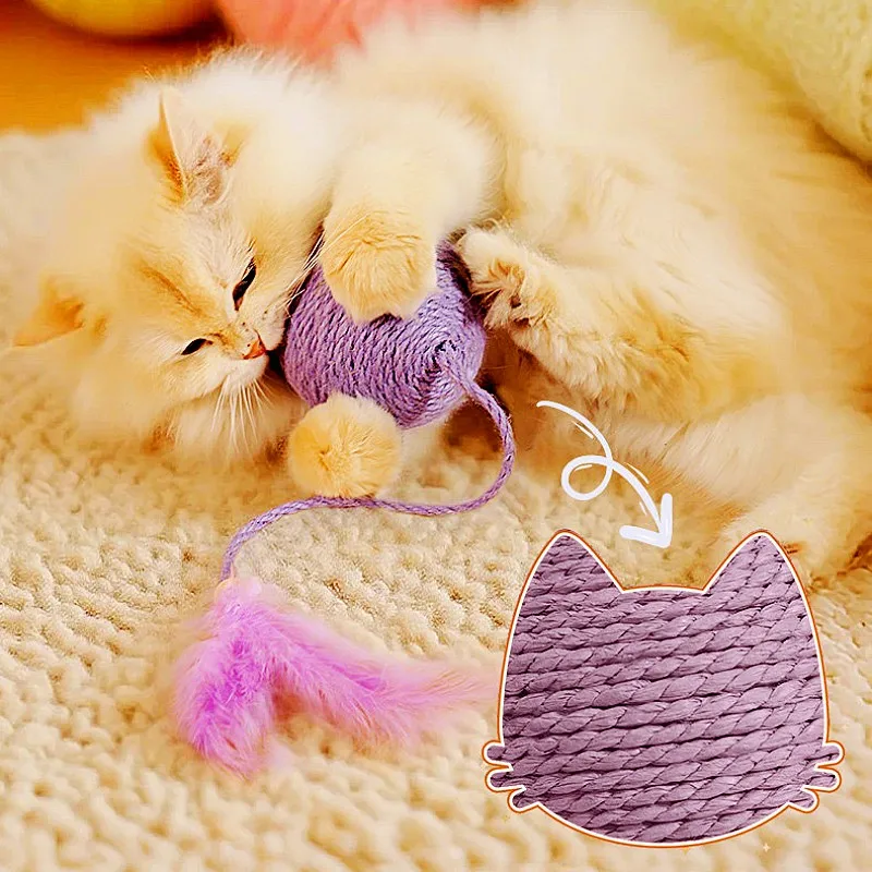 Juguetes de plumas para gatos