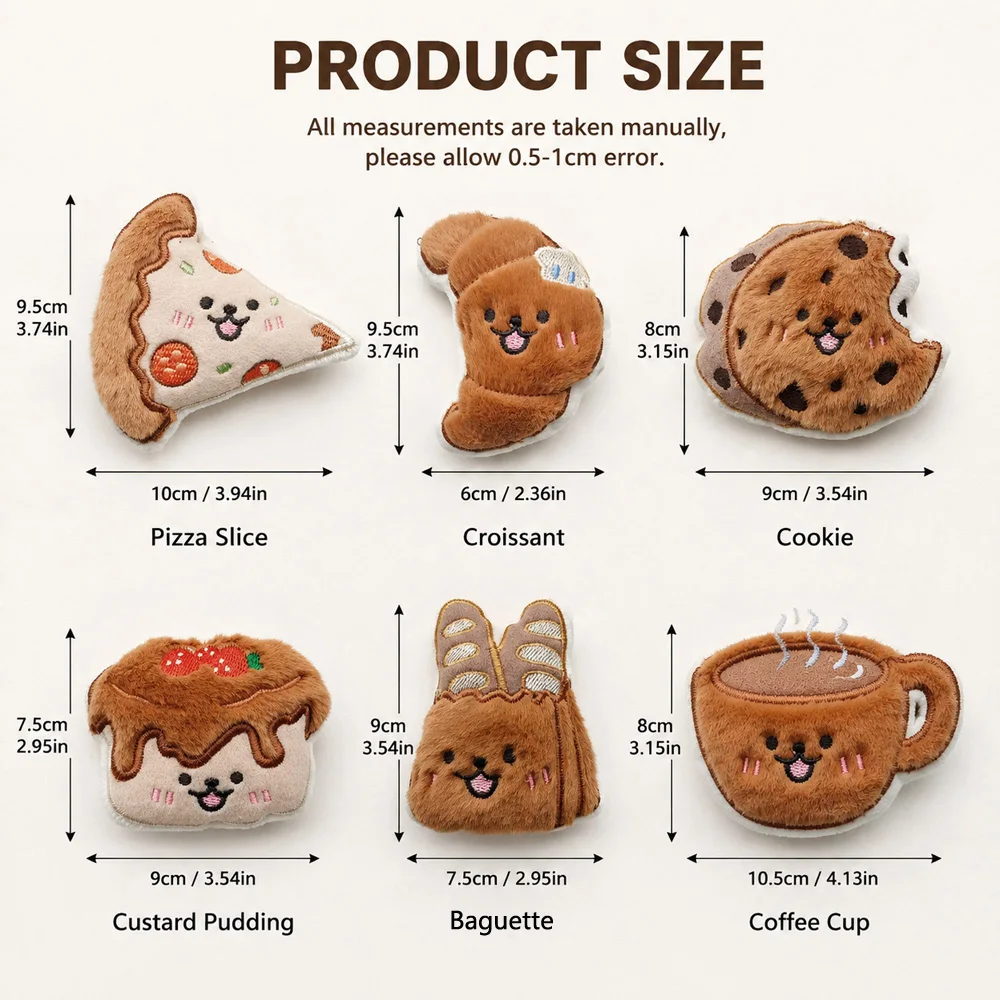 Juguetes de peluche con sonido y forma de comida para perros - imagen 4
