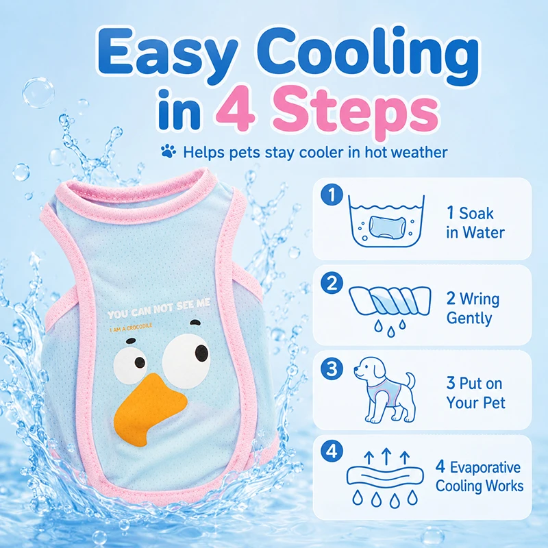 Chaleco refrigerante transpirable para gatos y perros en verano - imagen 2