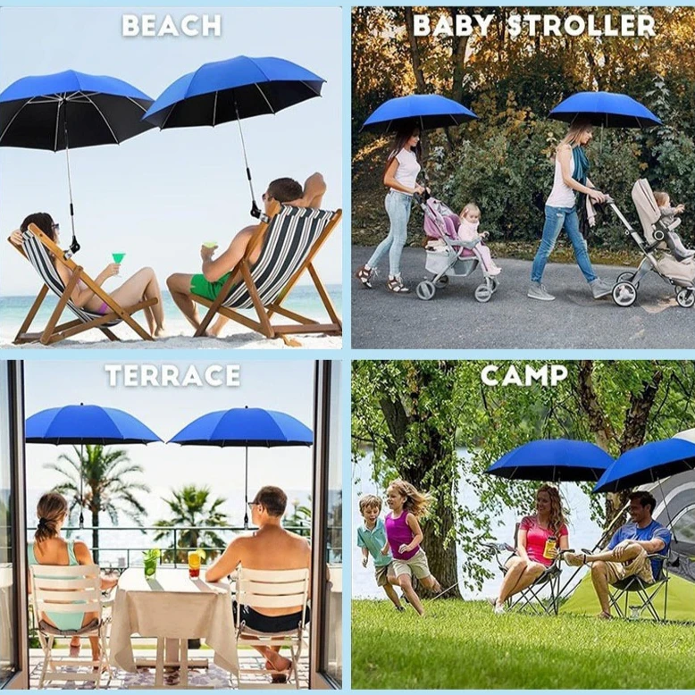 Sombrilla desmontable para silla de playa y camping con protección UV - imagen 5