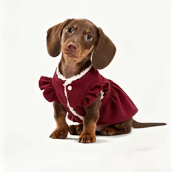 Chaleco pana cálido de invierno para perros salchicha Dachshund