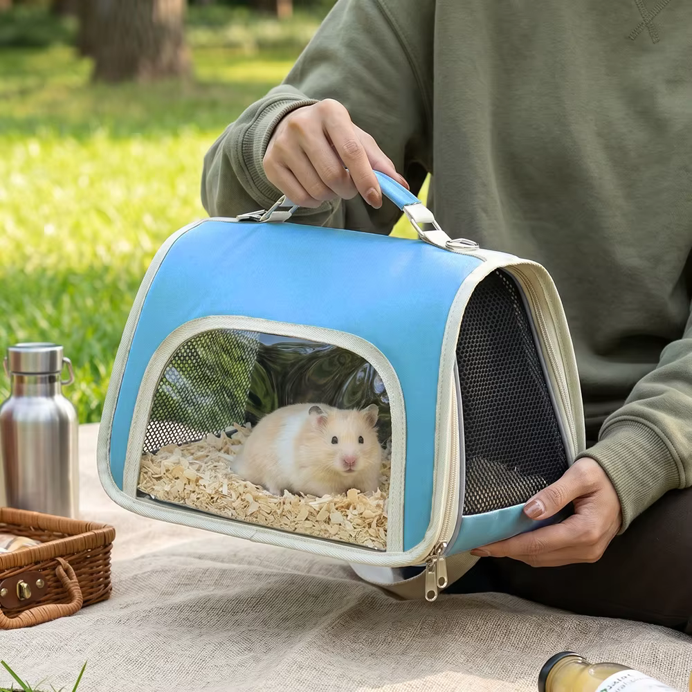 Bolsa de transporte transparente para hámster, cobaya y erizo - imagen 5