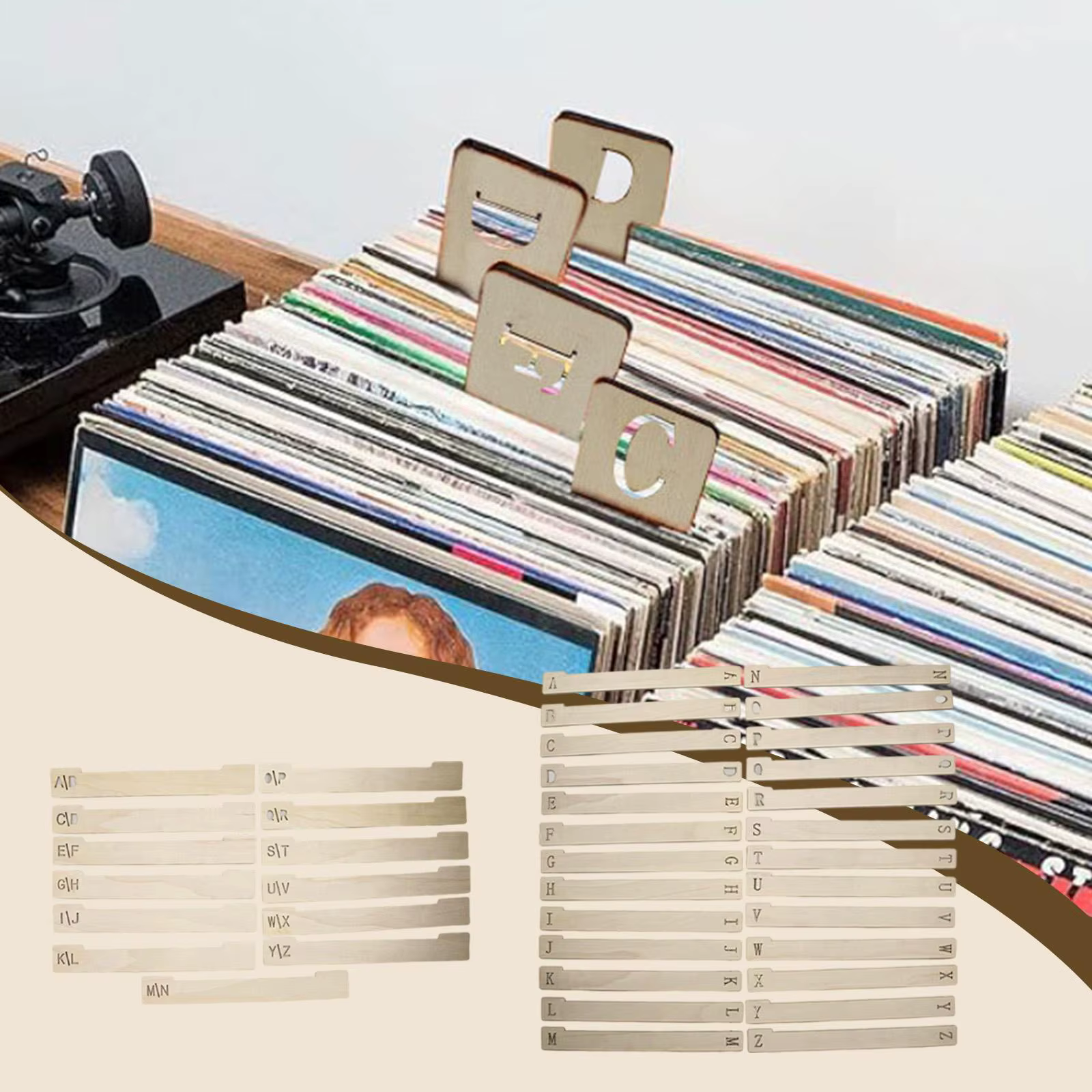 Separadores de estantería de madera para libros: gatos y perros - imagen 2