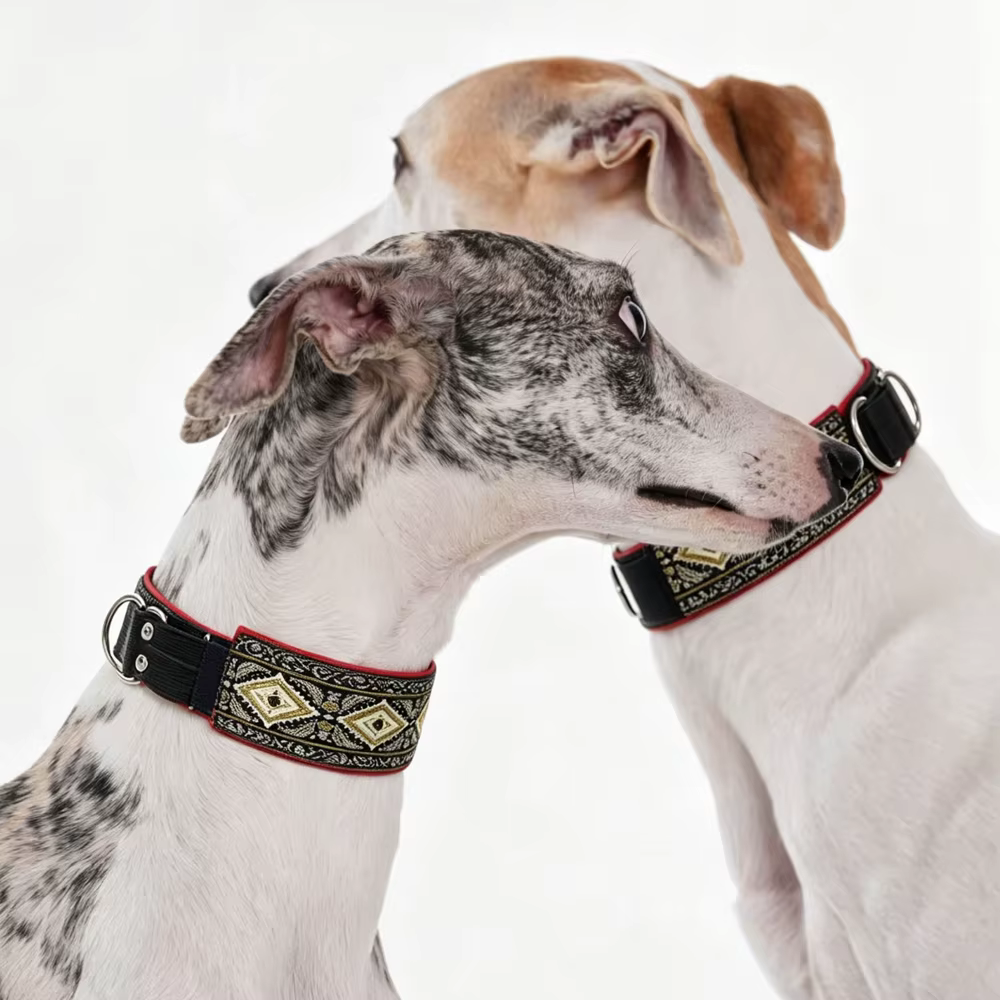 Collar bohemio ajustable para Whippet, diseño étnico robusto