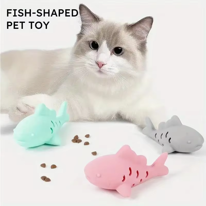 Juguete interactivo de silicona para gatos visto desde arriba