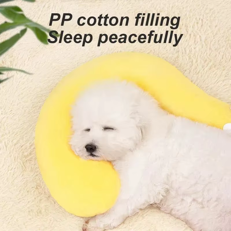 Almohada de cuello en forma de U ortopédica suave para gatos y perros - imagen 3
