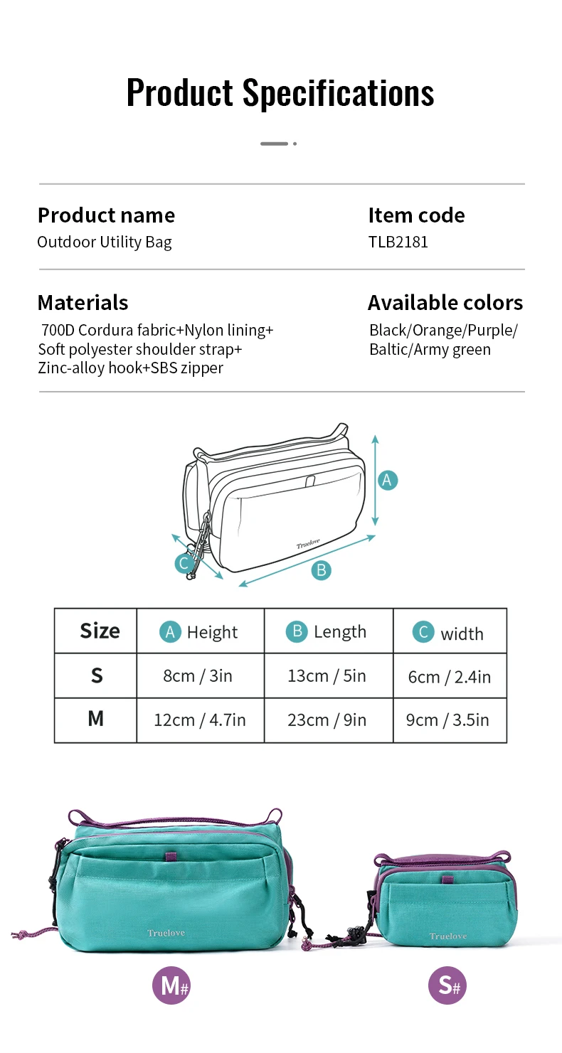 Detalle de material impermeable y ecológico del bolso Truelove