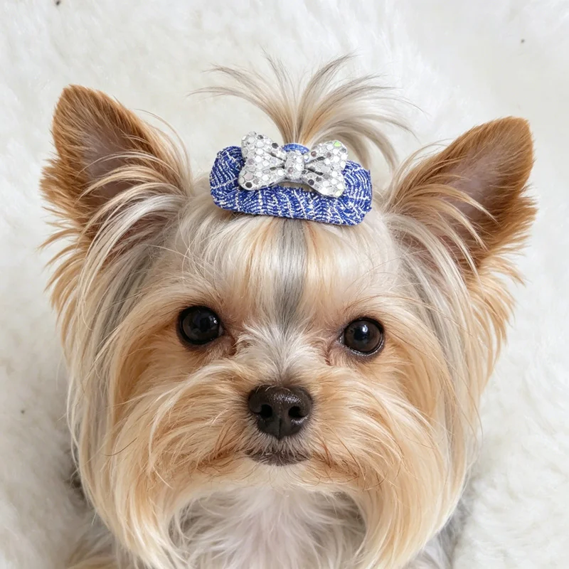 Pinzas para el pelo con lazo lentejuelas: perros y gatos - imagen 3