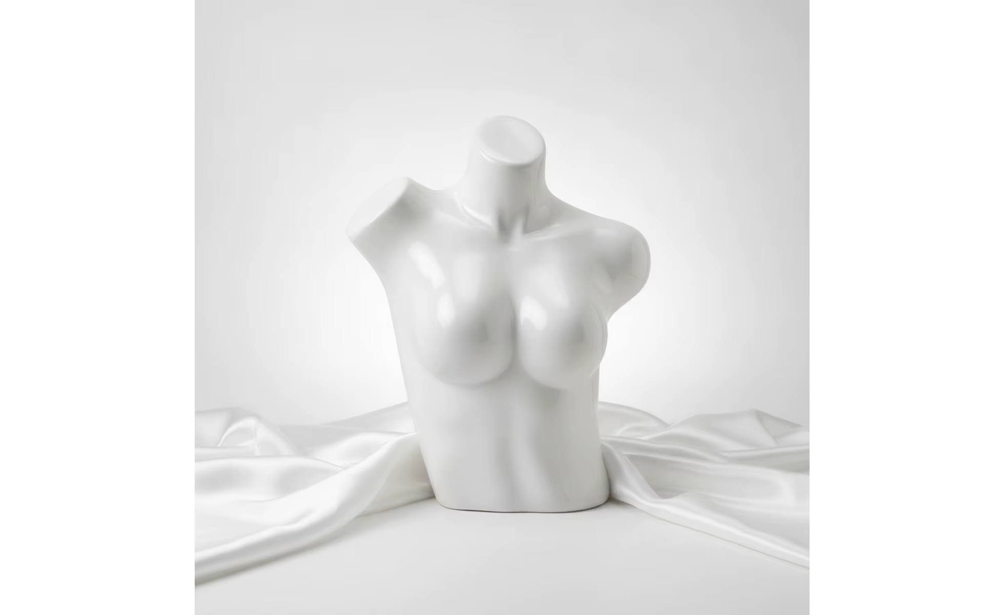 Maniquí torso femenino decorativo para sala de exposición