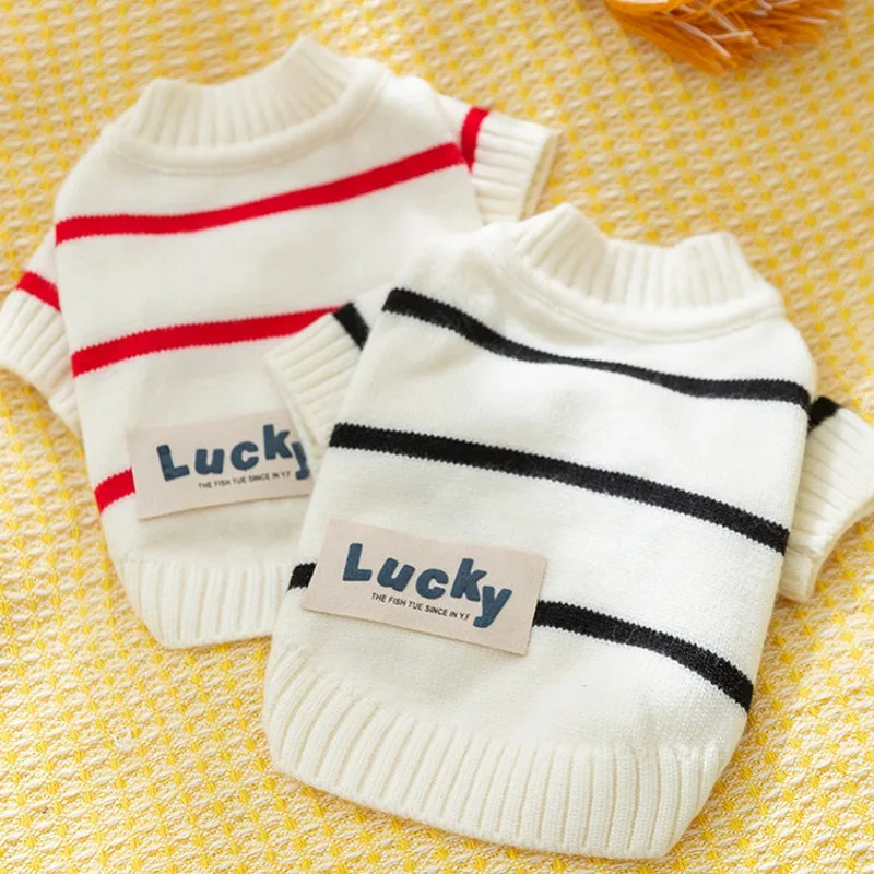Jersey cálido de invierno a rayas para perros y gatos - imagen 5