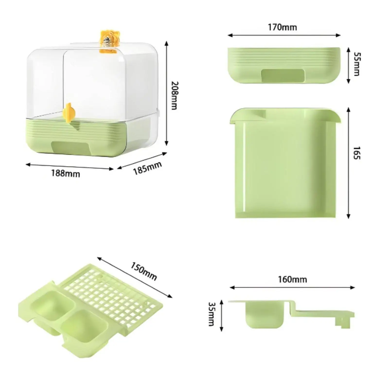 Bañera para pájaros y periquitos – Baño externo resistente al agua