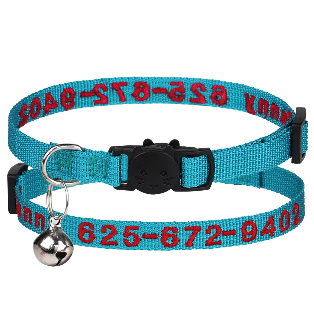 Collar seguridad gato con campana – Bordado personalizado