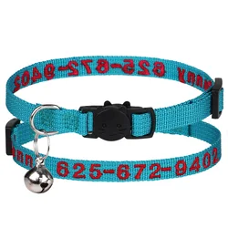 Collar seguridad gato con campana – Bordado personalizado