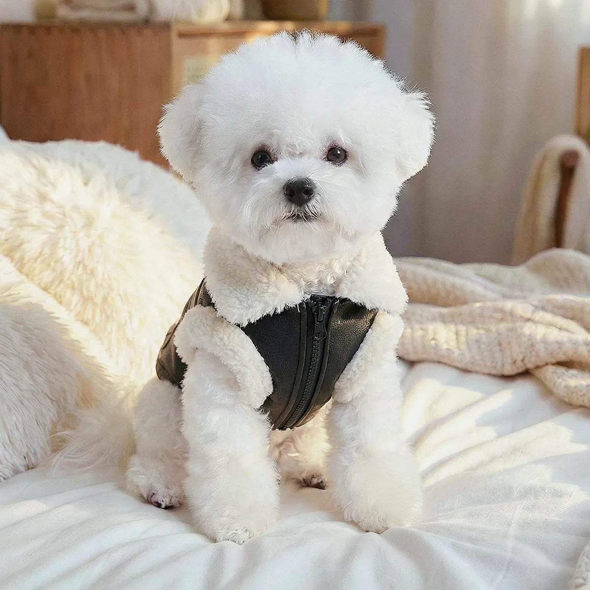 Abrigo Lana de Cordero para Perros Pequeños – Casaca Otoño/Invierno - imagen 2