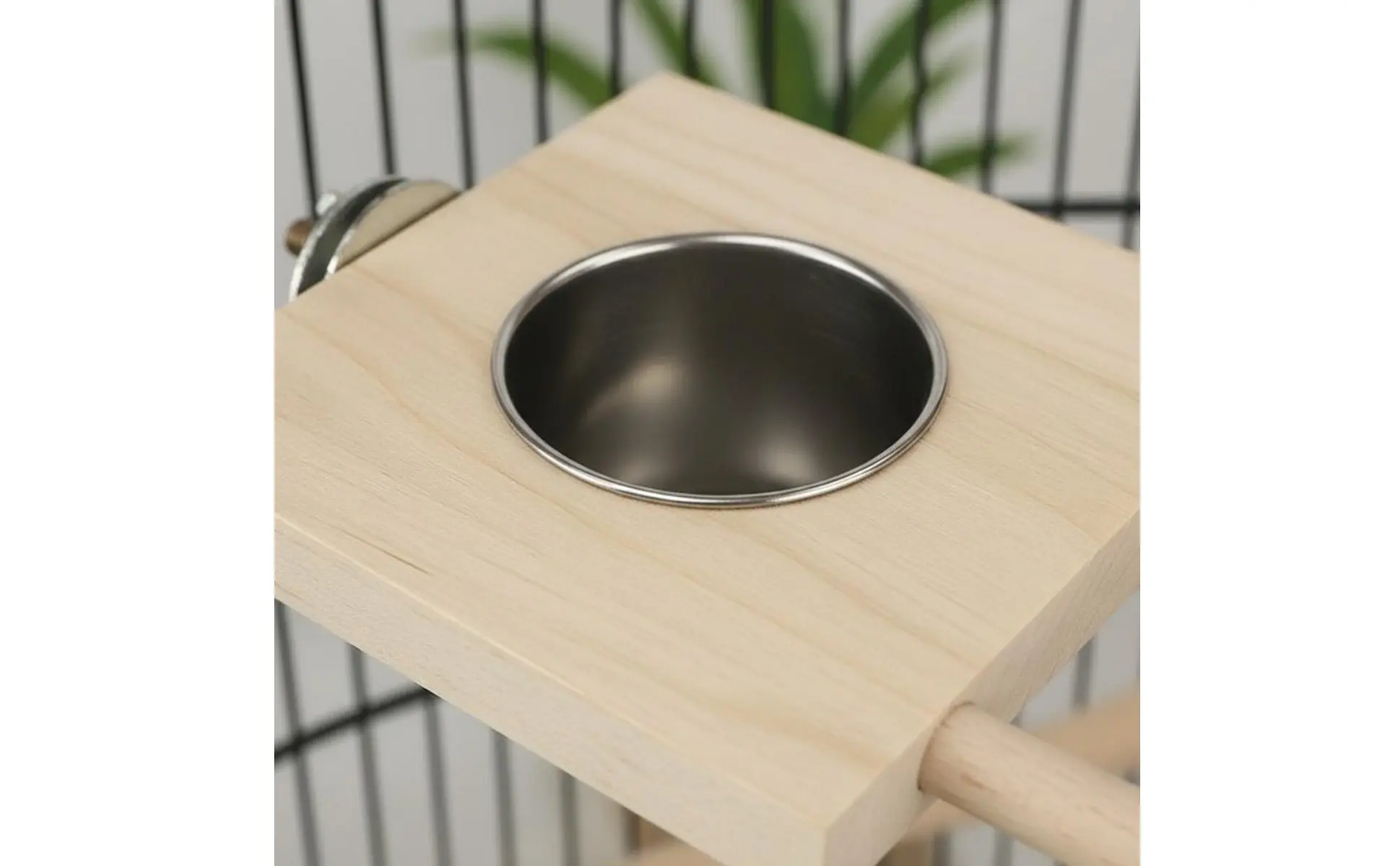 Plato de comida y agua con soporte