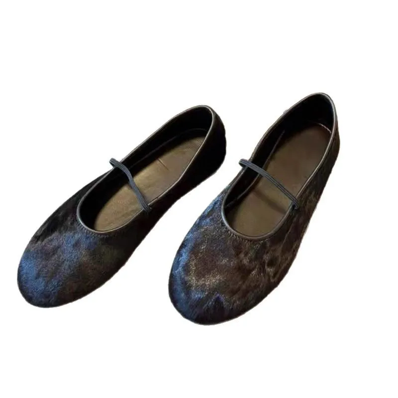 Zapatos Mary Jane mujer pelo sintético punta redonda banda elástica - imagen 5
