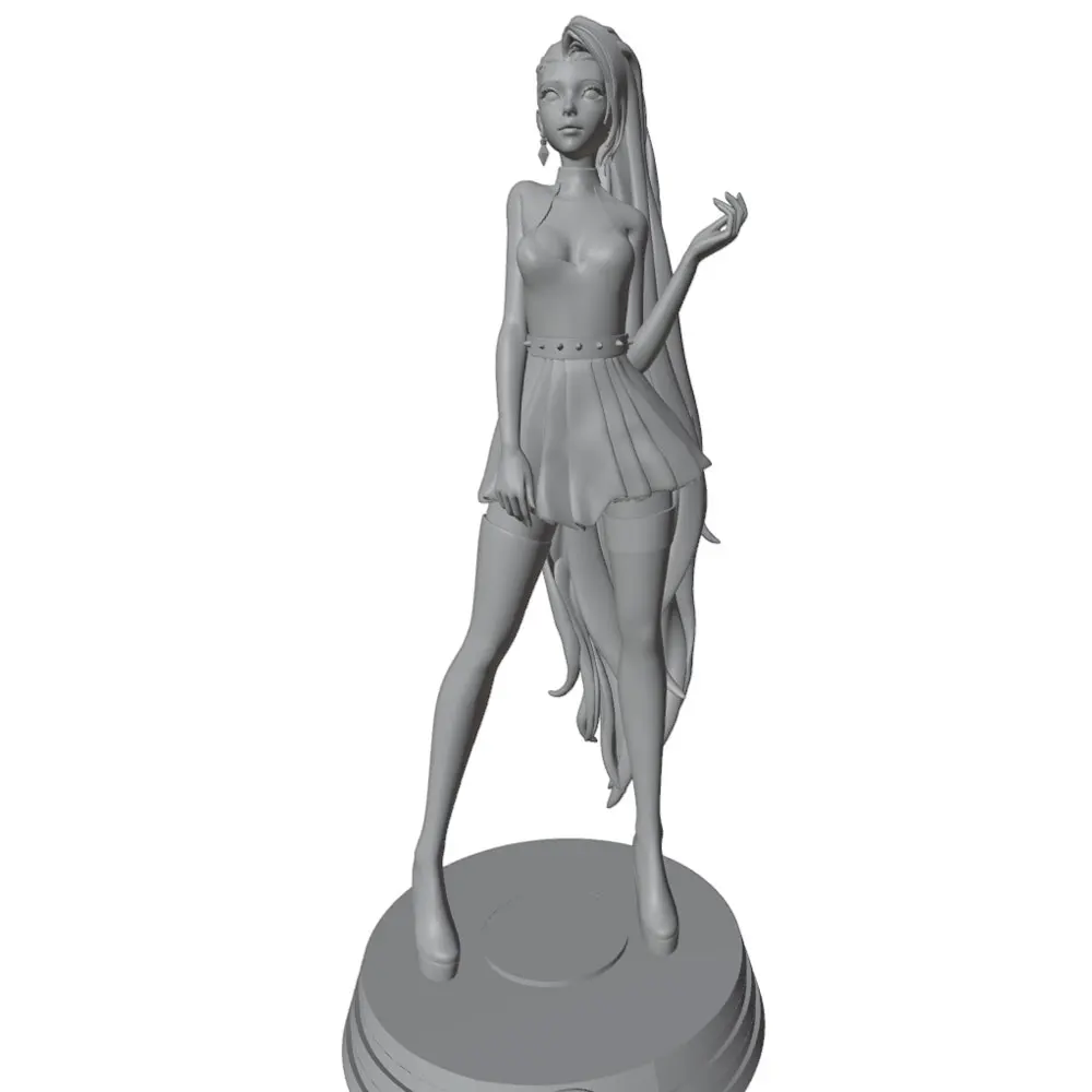 Figura sexy de resina – Miniatura GK gris sin montar ni pintar - imagen 2