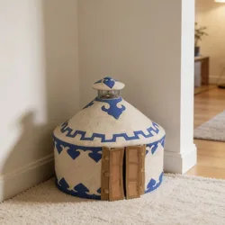 Cama cueva cálida de fieltro para gatos y perros pequeños