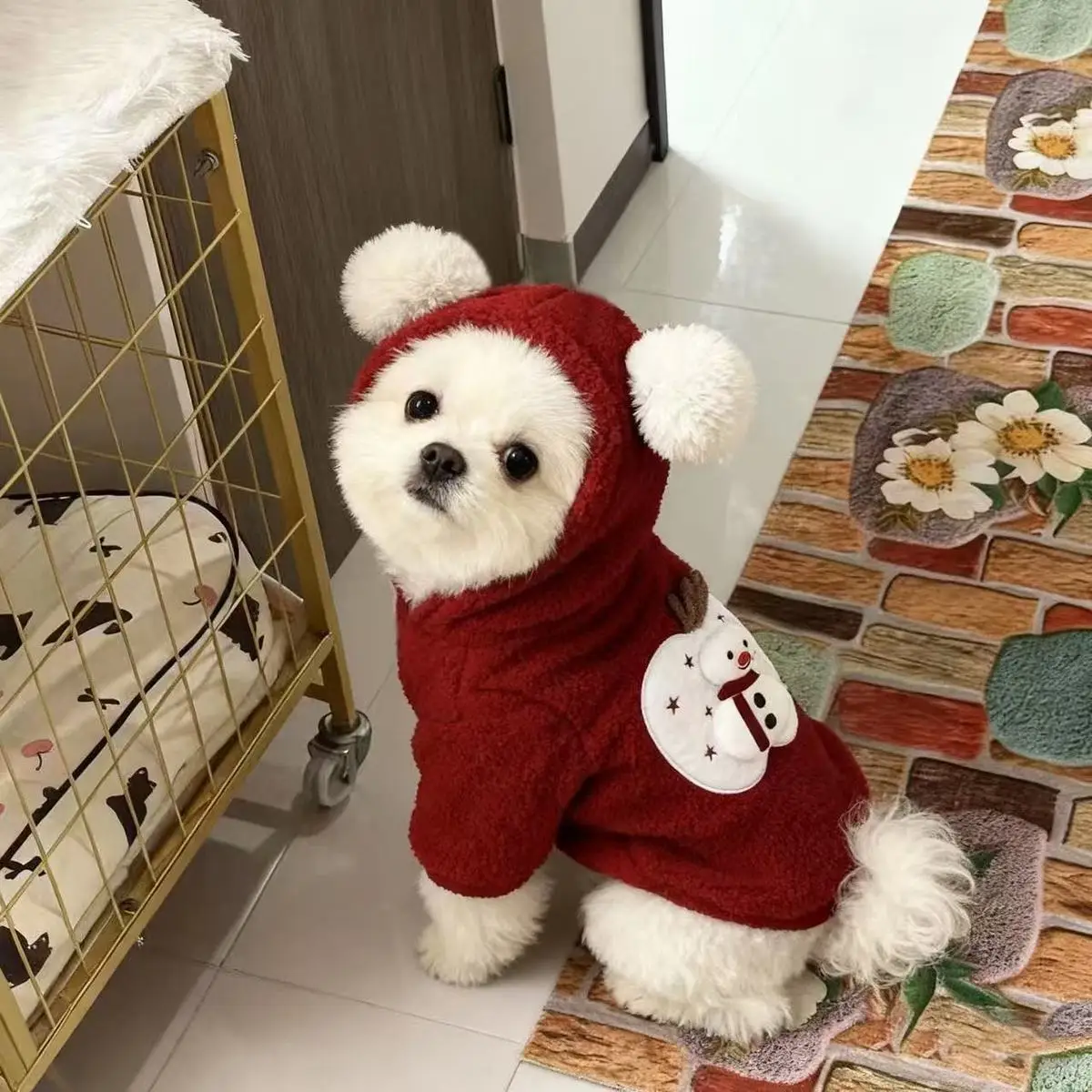 Sudadera con capucha para perros pequeños, abrigo cálido de invierno - imagen 2