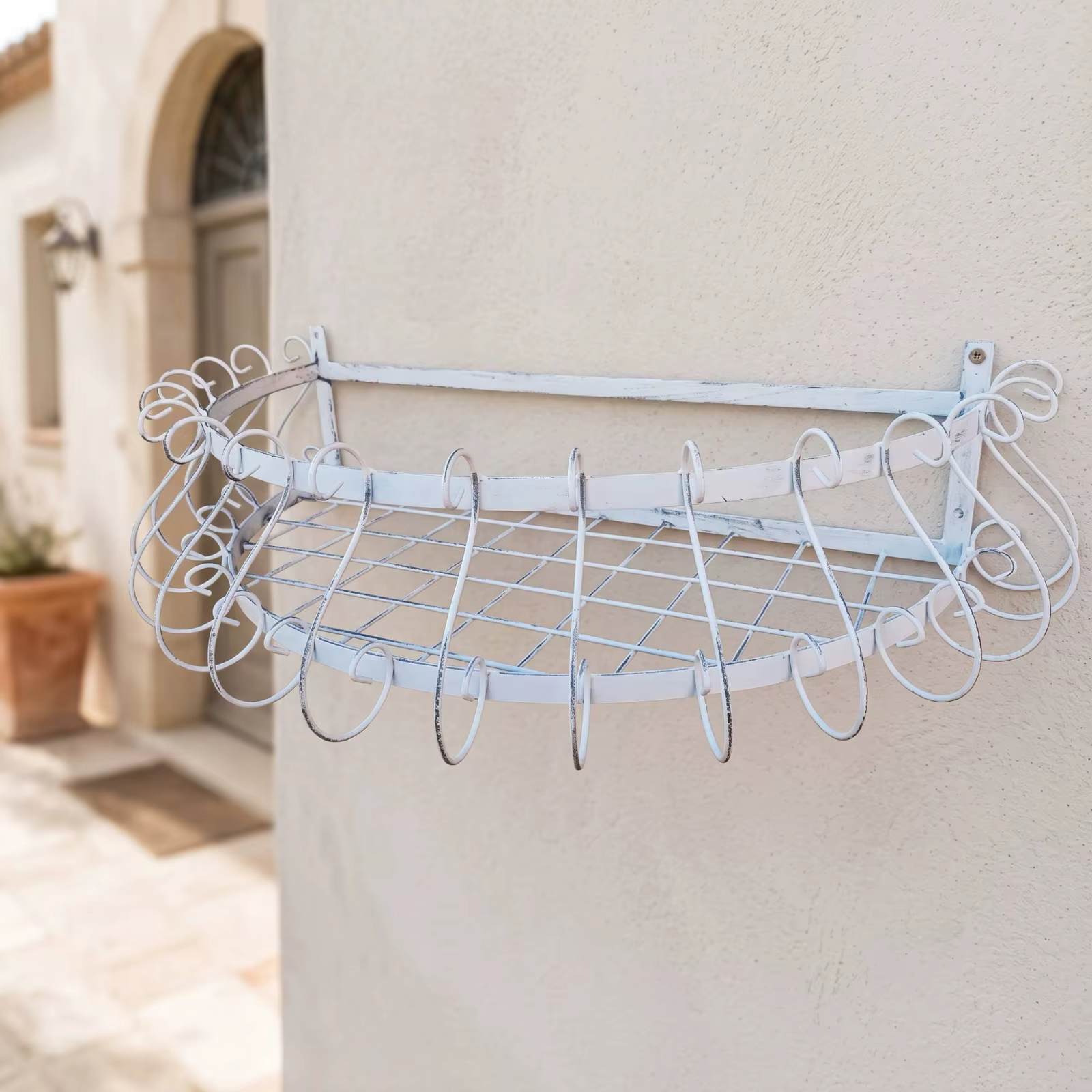 Soporte Metal Plantas con Rejilla – Estante Decorativo para Macetas - imagen 2