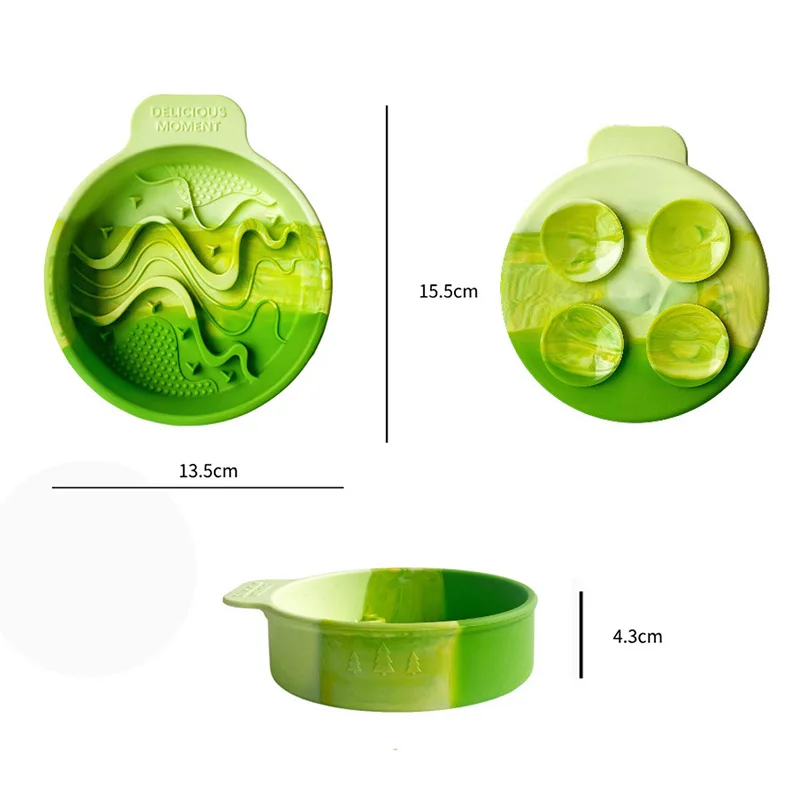 Tazón de silicona con textura interna para alimentación lenta