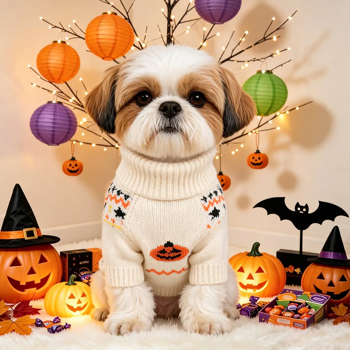 Suéter cuello alto para perros y gatos pequeños – Abrigadora prenda de otoño e invierno - imagen 5