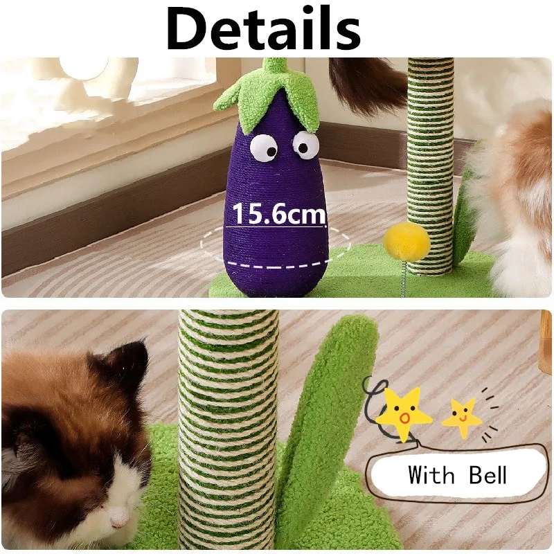 Árbol rascador para gatos con torre, casa y protector de sofá - imagen 5