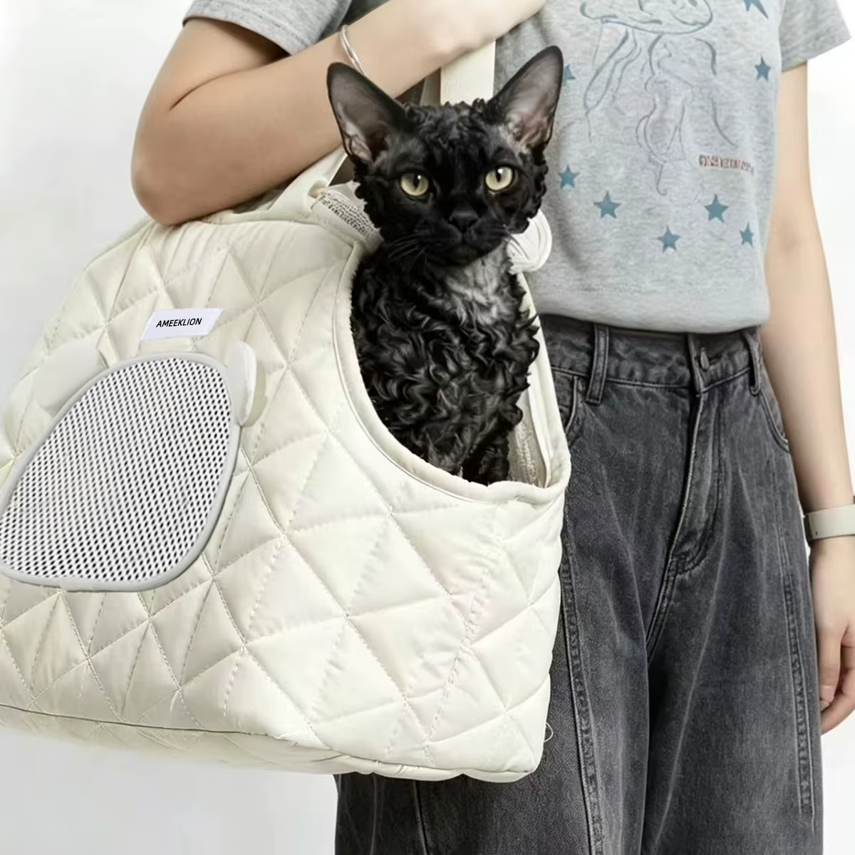 Bolsa de transporte transpirable para gatos y perros pequeños - imagen 2