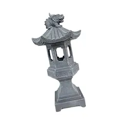 Farol solar estilo pagoda para jardín, decoración de exterior