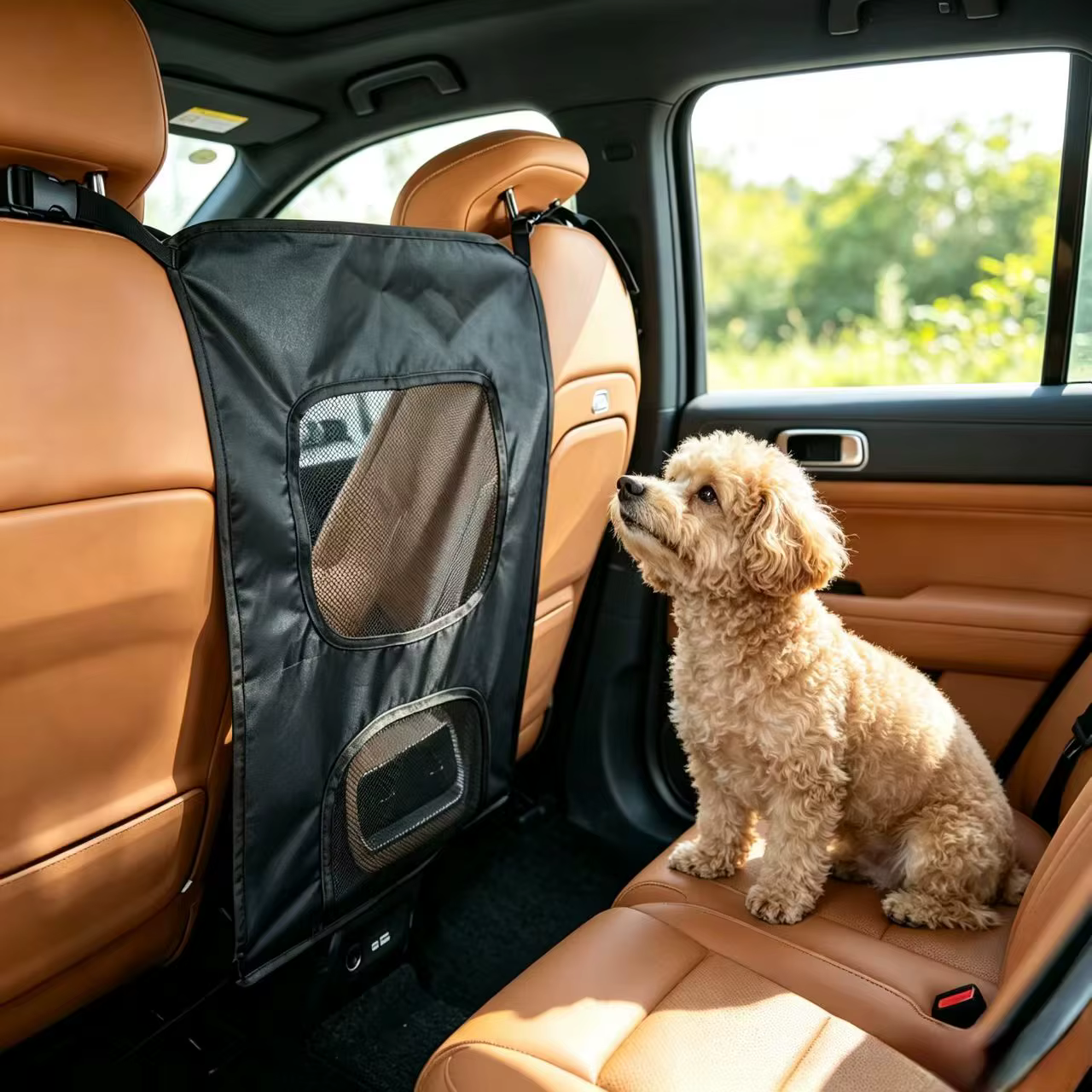 Barrera para mascotas en coche – Red de protección para gatos y perros - imagen 2