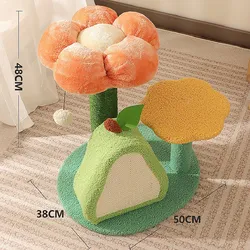 Torre de escalada para gatos con diseño de flor