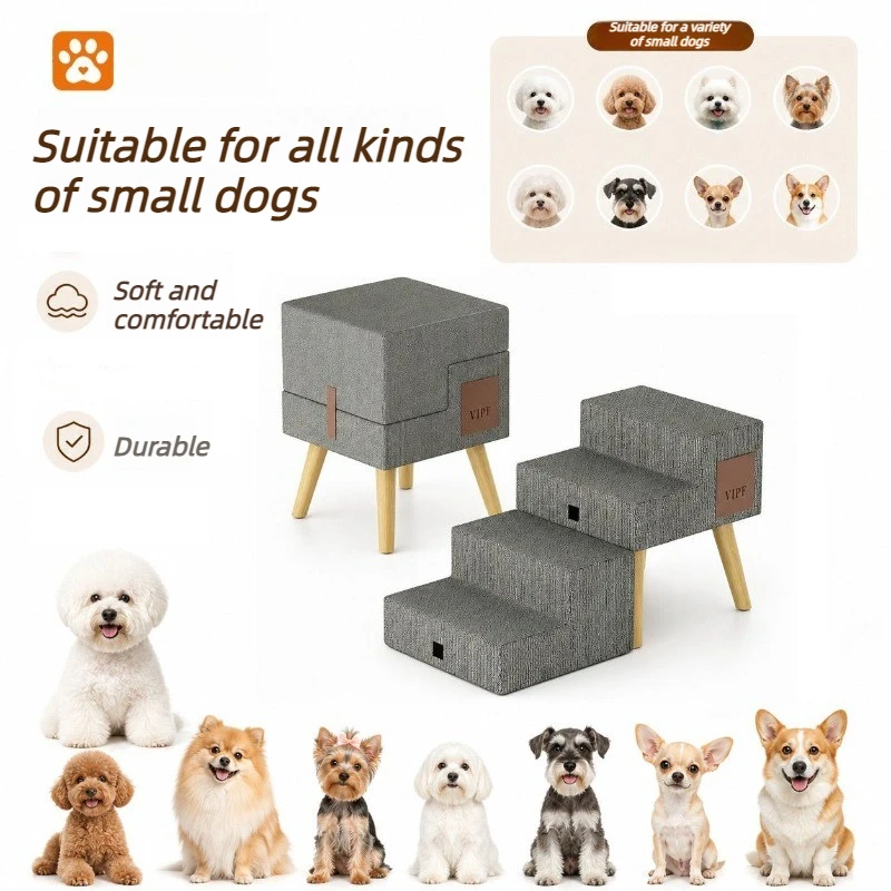 Escalera plegable para perros pequeños – Acceso seguro a sofá y cama - imagen 3