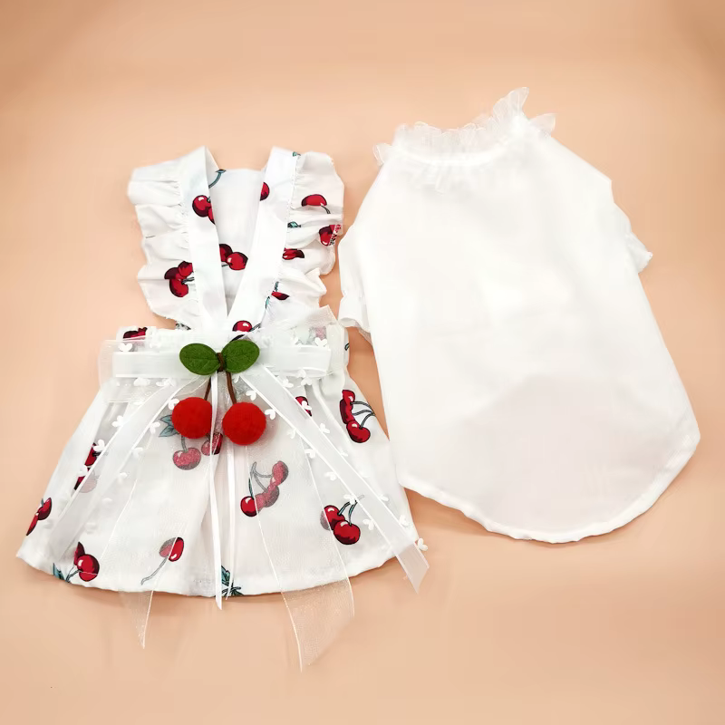 Conjunto boda cereza para Chihuahua, Bichón y gato - imagen 4