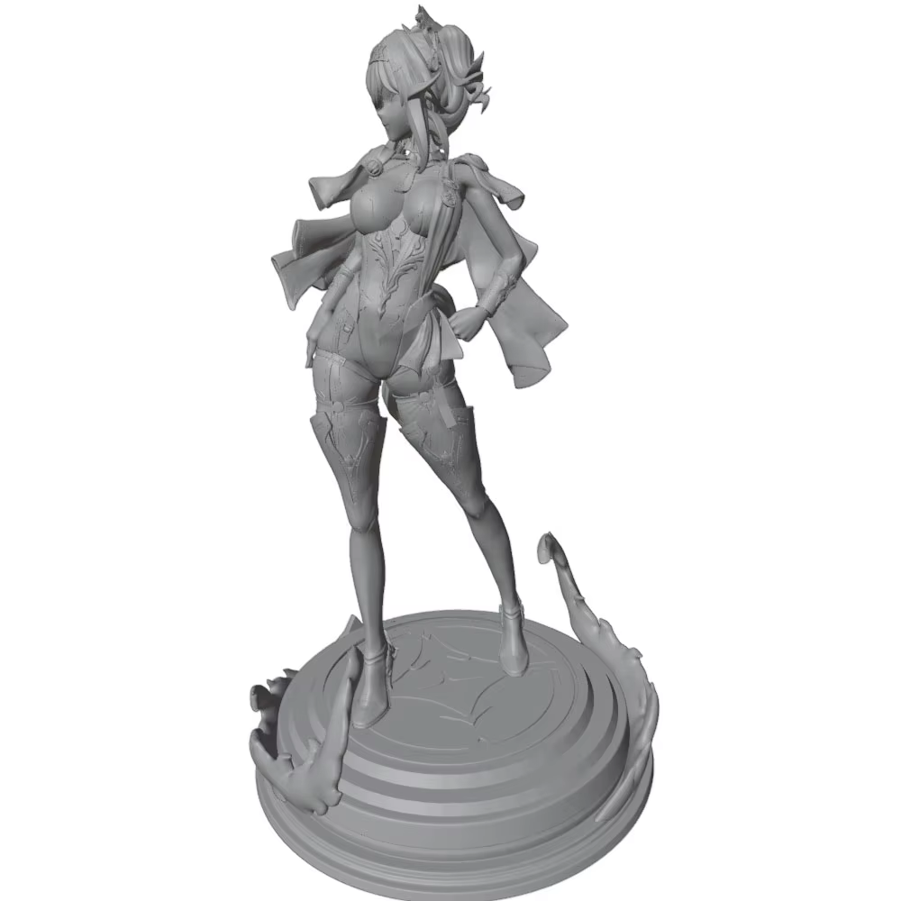 Figura coleccionable GK impresa en 3D de anime, gris, DIY sin montar - imagen 3
