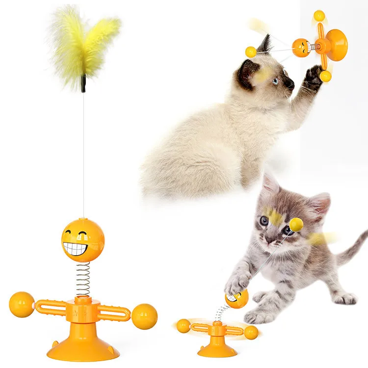 Varita interactiva con plumas y ventosa para gatos: juguete - imagen 3