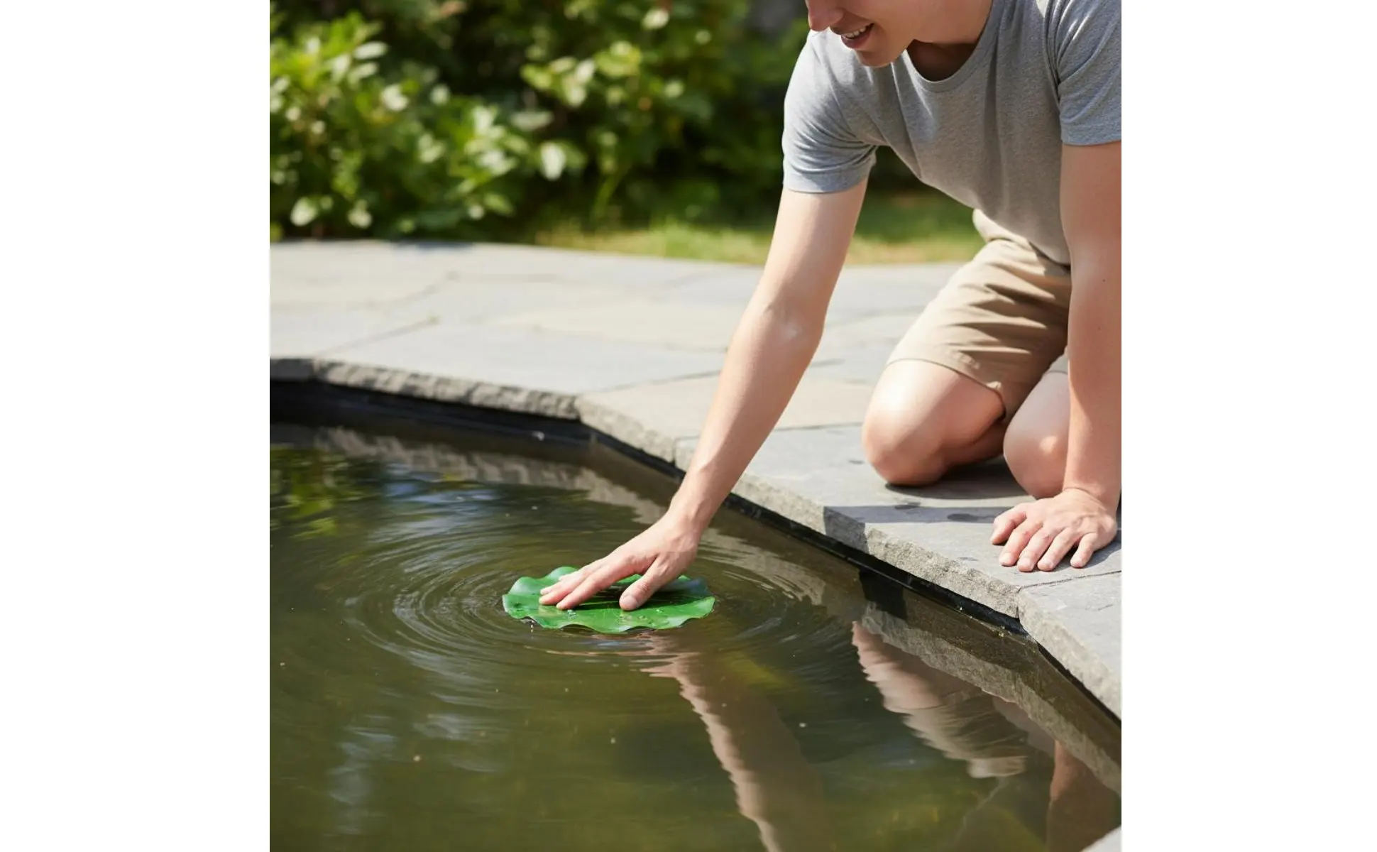 Plantas acuáticas artificiales flotantes con acabado detallado