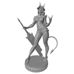 Miniatura DIY de chica sexy en resina, modelo gris impreso 3D