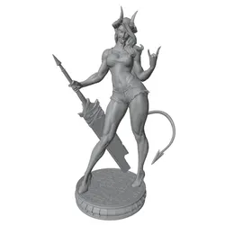 Miniatura DIY de chica sexy en resina, modelo gris impreso 3D