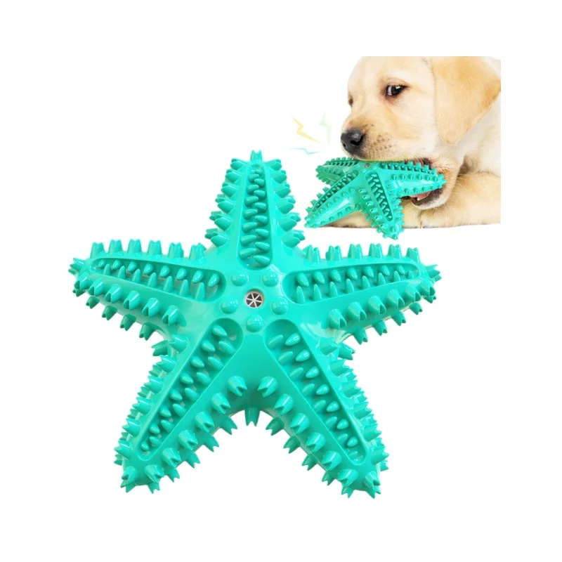 Juguete masticable para perro con forma de estrella de mar y sonido - imagen 2