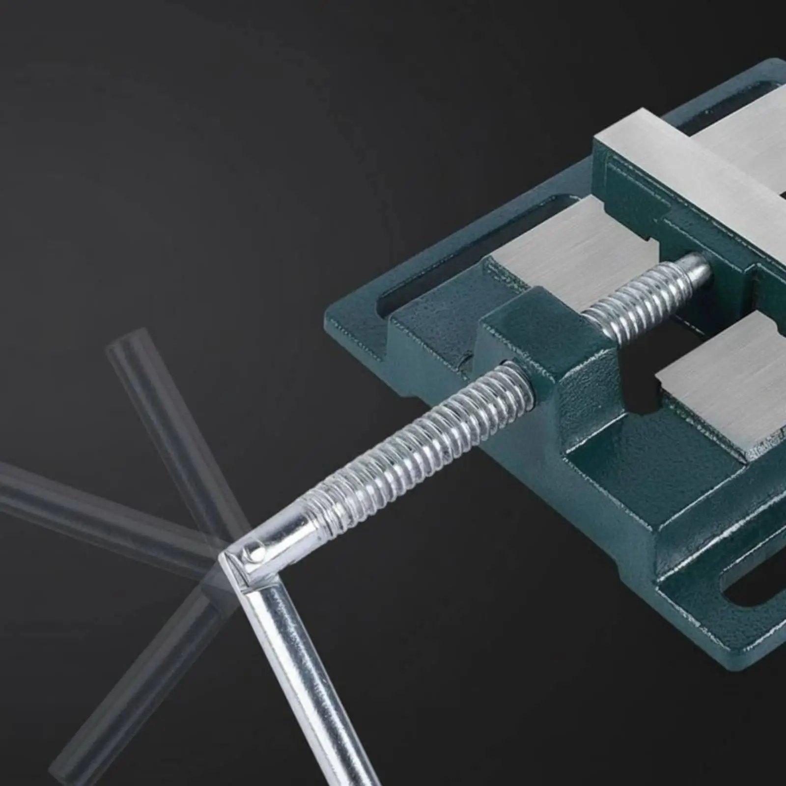 Drill press vise assembled