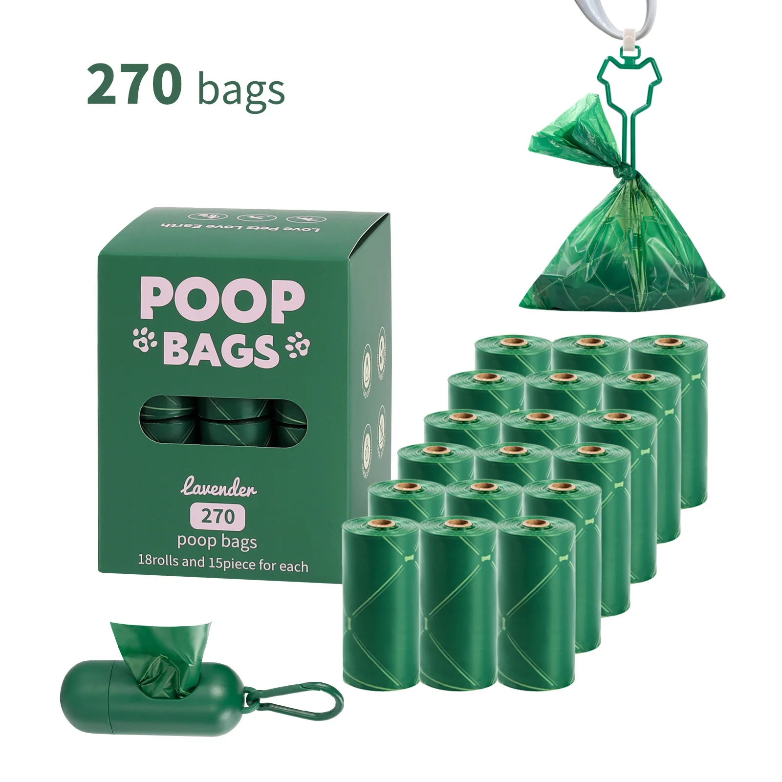 Dispensador de bolsas para excrementos de perros y gatos portátil - imagen 4