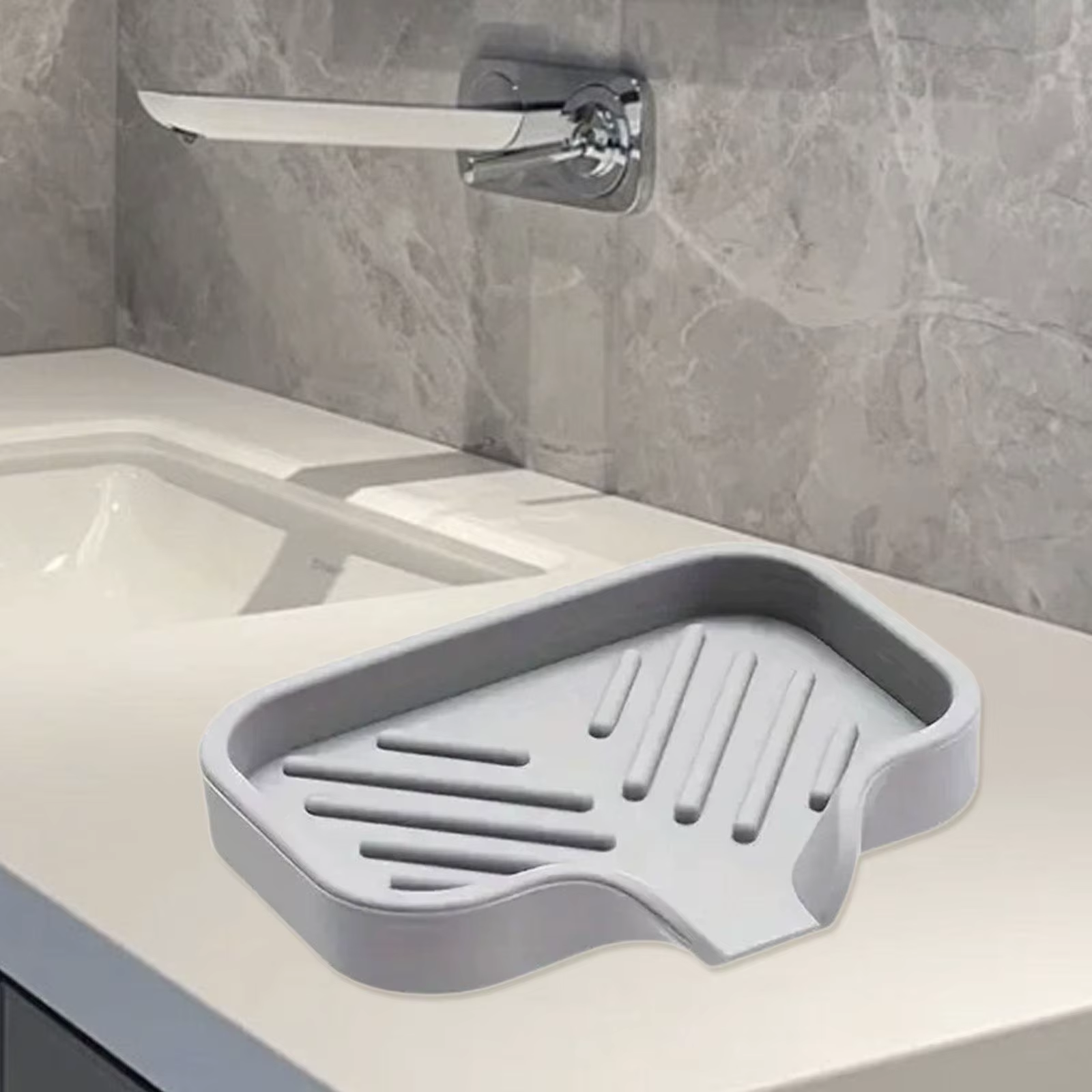 Porta jabones autodrenante 5 uds. – Bandeja para jabón y esponja - imagen 2