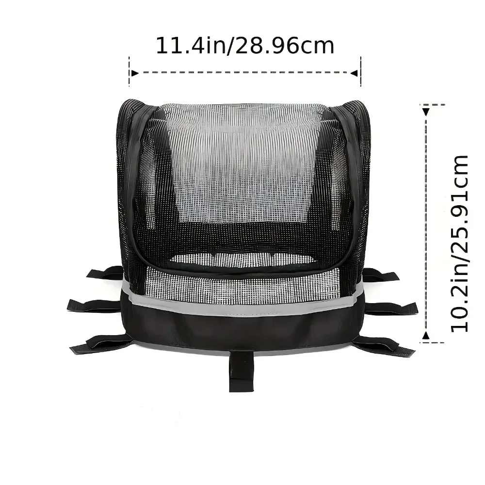 Funda para cesta de bicicleta con cremallera en uso