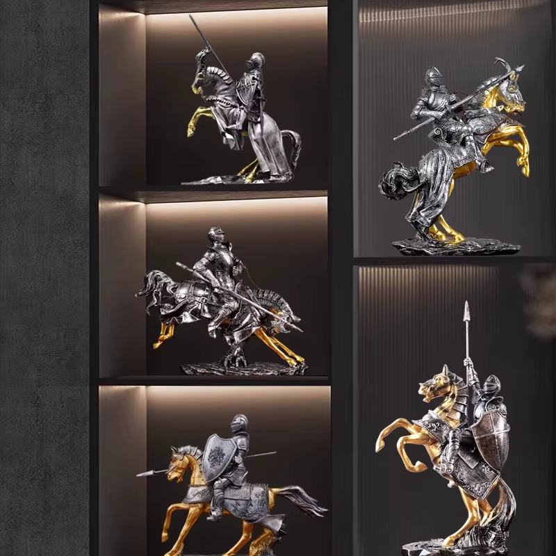 Figuras miniatura caballeros medievales vintage – Decoración hogar y oficina - imagen 5