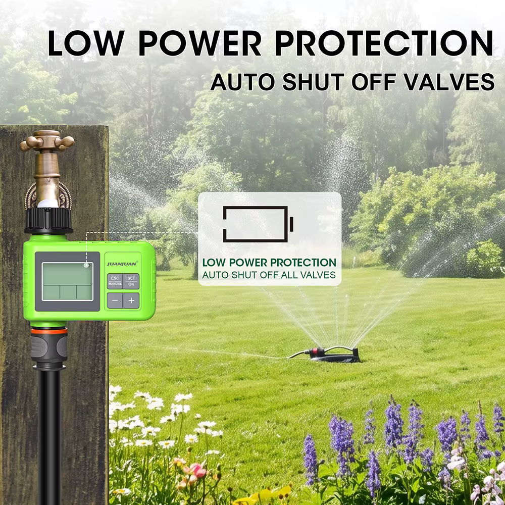 Temporizador de Riego Automático con Pantalla LCD para Jardín y Césped - imagen 3