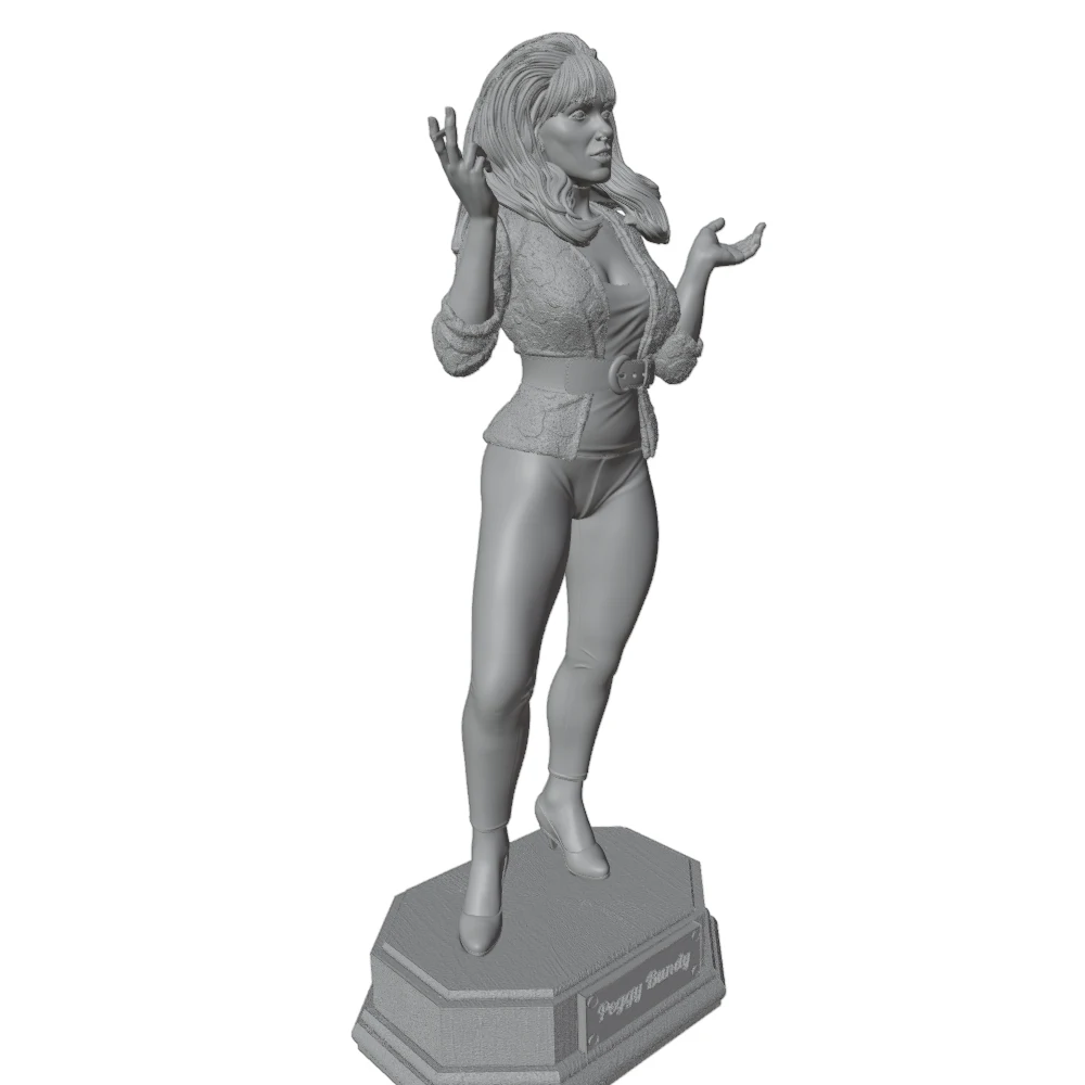 Figura coleccionable de anime miniatura gris impresa en 3D sin montar - imagen 5