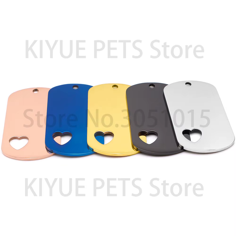 Chapa identificativa de acero en forma de corazón para perros y gatos - imagen 2