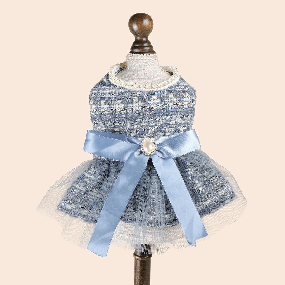Vestido con lazo para perros pequeños: Chihuahua y Bichón Frisé