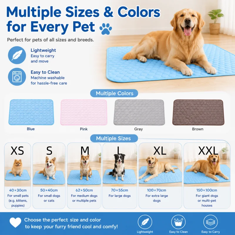 Alfombra refrescante lavable para perros y gatos – Colchoneta fría de verano - imagen 3