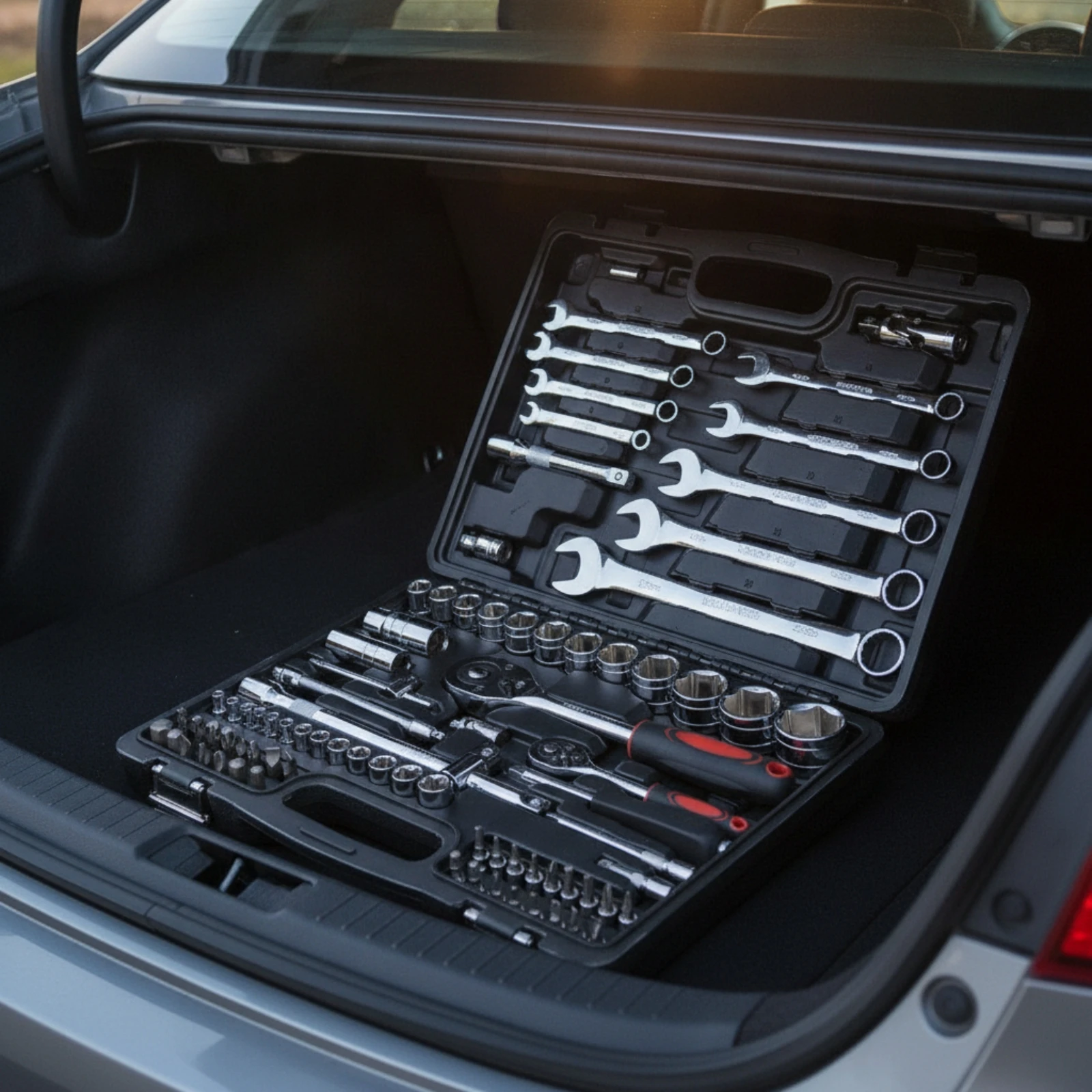 Juego de herramientas coche 82 piezas – Maletín organizador para garaje - imagen 4